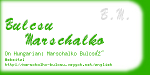 bulcsu marschalko business card